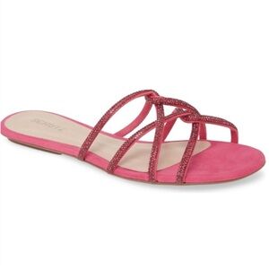 SCHUTZ Crystal Embellished Slide / Sandal Shoes in size 6.5
